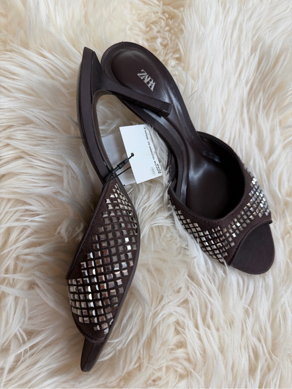 Zara slip-on heel sandals new 6 size